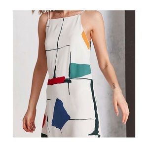 Urban Outfitters Printed Crepe Shift Mini Dress